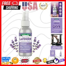 Lavender Essential Oil Spray | 2.4 fl oz | Room Aroma Mist, Topical Use, & Yoga