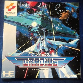 Gradius W/Case Manual PC Engine Hu Card Retro Used Game Good NTSC-J Japan JP