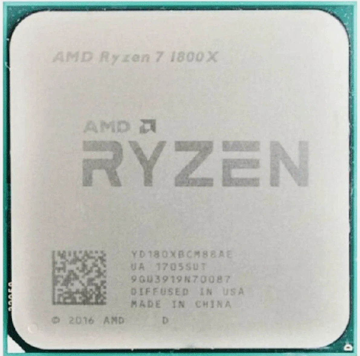 Computer AMD Ryzen 7 1800X Processor Model 8 Single Core