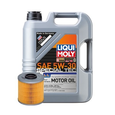 5L Liqui Moly Special Tec LL 5W-30 Hengst Oil Change Kit for BMW 318i M42 1.8L