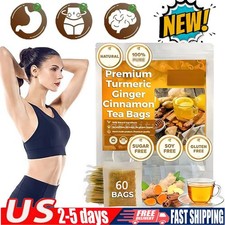 Turmeric, Ginger, Cinnamon Tea Bags, 100 Natural  No Additives  Caffeine Free