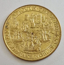 Vintage 50 Drakes Nobles, 400th Anniversary Return to Plymouth Token 1980