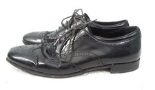 PRADA REPAIRED/WORN OUT MEN 7 US 8-8.5 SPAZZOLATO LEATHER BROGUE OXFORD SHOES