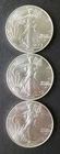 Lot of Three 2026 $1 American Silver Eagle Dollars