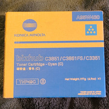 Konica Minolta TNP49C Cyan Toner Cartridge A95W430 bizhub C3851 C3351