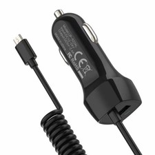 Fast Charging Car Charger with Micro USB, Type-C, 8 Pin, 3A Output, Black