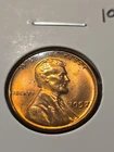 1957 P Lincoln Wheat Cent Penny Gem BU Uncirculated With Die Chip And Crack