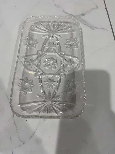 Vintage - Anchor Hocking "Star of David" Relish Dish - 8 1/2" x 5"