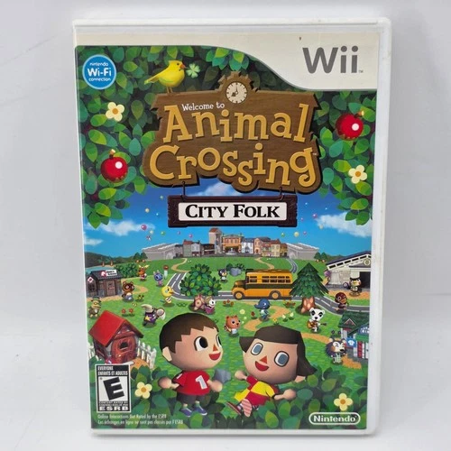 Animal Crossing City Folk Wii Nintendo Authentic Tested Works Complete W Manual