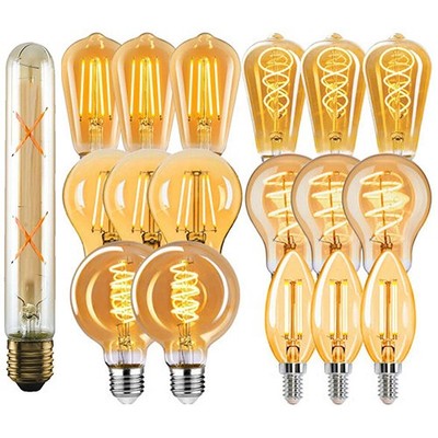 LED Vintage Edison Lampe Filament Glühbirne Nostalgie Retro Bulbs Warmweiß