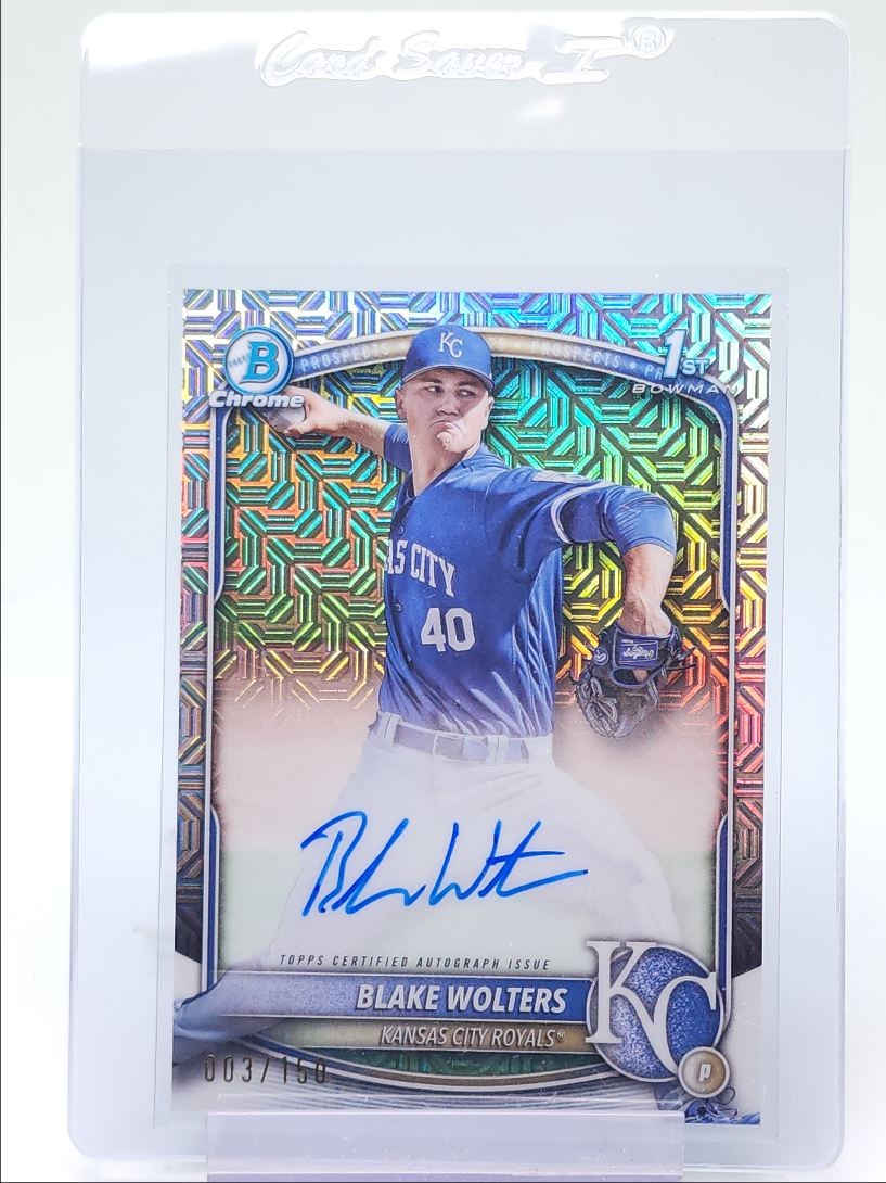 BLAKE WOLTERS 2025 BOWMAN CHROME 1ST AUTOGRAPH HTA CHOICE AUTO /150 Q5876