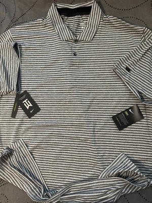NIKE TIGER WOODS GOLF DRI-FIT #010 HEATHER BLACK GRAY POLO SHIRT SIZE XL MEN $85