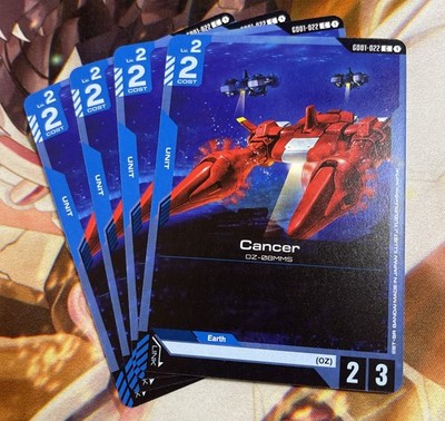 Gundam Card Game Cancer GD01-022 C Playset Of 4 Newtype Rising