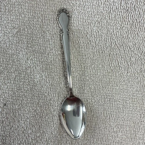 ONE vintage sterling silver demitasse spoon WEDDING BELLS ROGERS INTERNATIONAL
