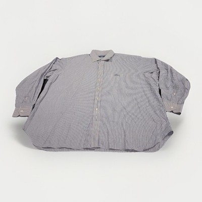 Tom James Executive Collection Mens Blue White Striped Custom Dress Shirt