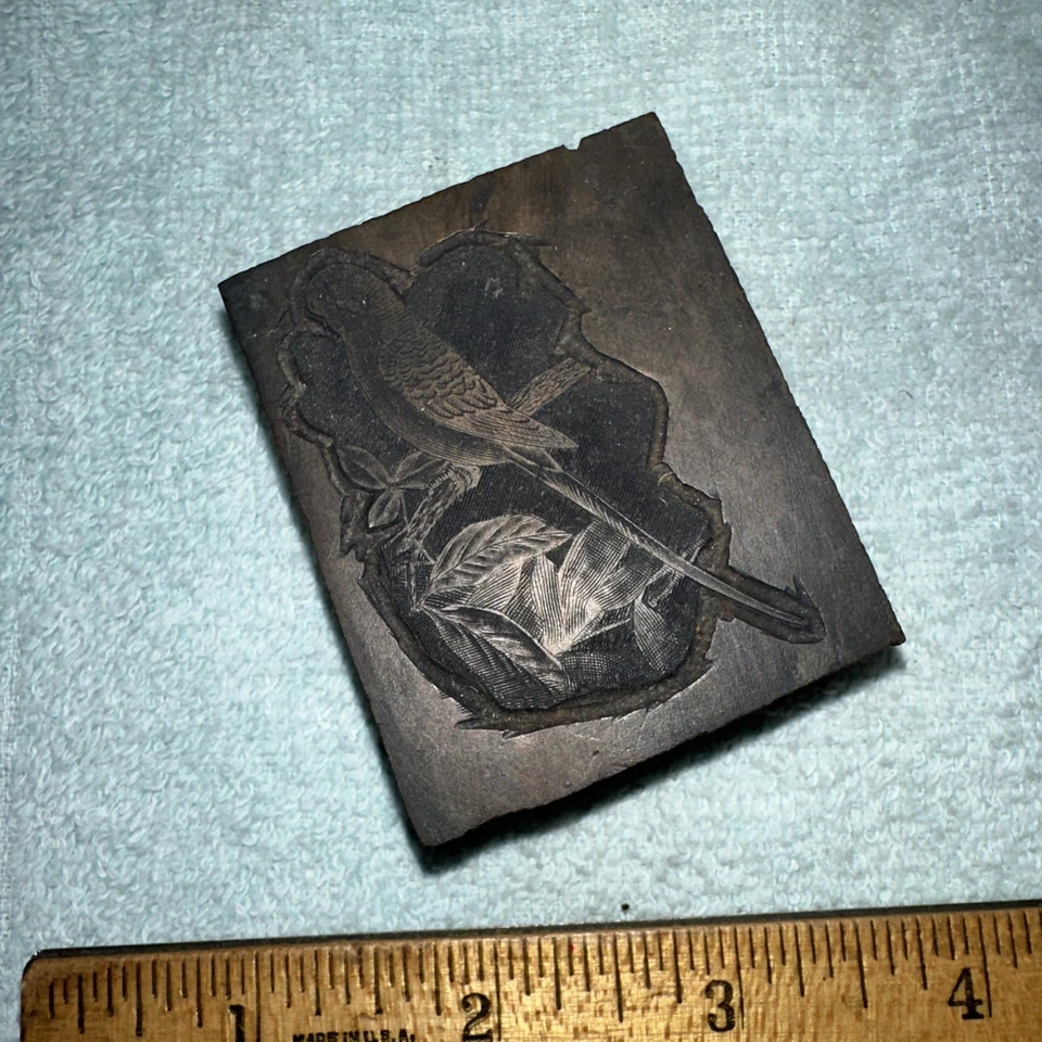 Printing Block “ Parrot on Branch “ Long Tail - Image 4 of 4