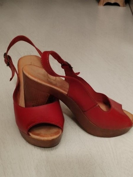 Women Carolina Boix Heels Red Leather 36