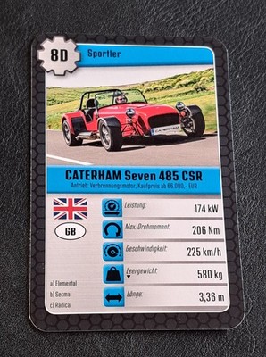 CATERHAM Seven 485 CSR - 8D - Einzelkarte - Quartett (10B)