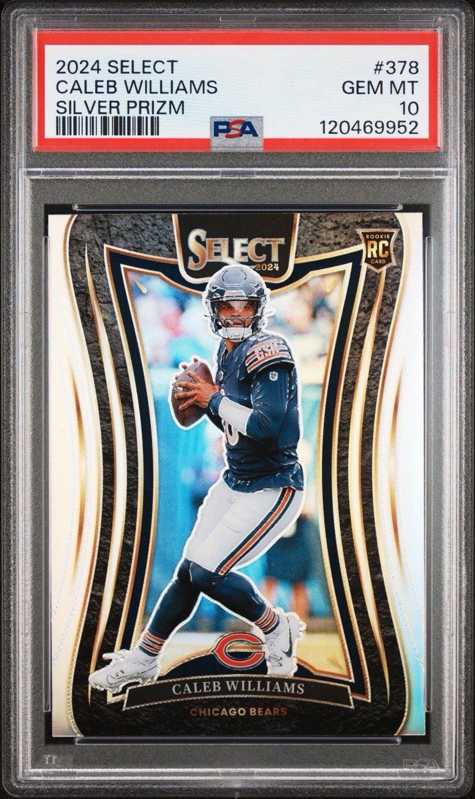 Caleb Williams Silver Prizm Select Suite Level Rookie #378 PSA 10