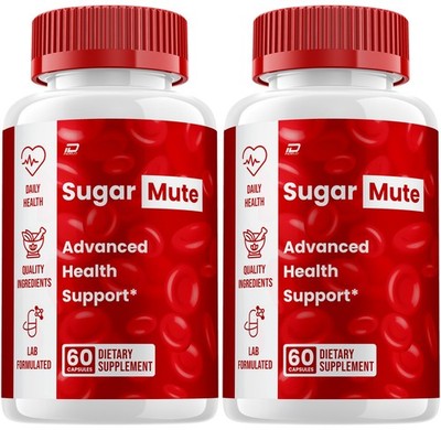 (2 Pack) Sugar Mute Capsules   SugarMute Natural Blend Glycogen Support