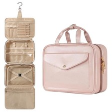Portable Travel Toiletry Bag for Women Make Up Organizer with Hanging Hook Wa...