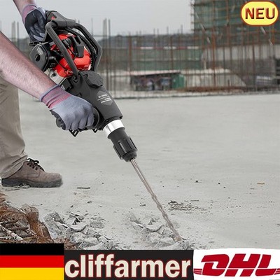 3-in-1 Benzin Abbruch Hammer Vorschlaghammer Profi Set Beton Ziegeln Steinen Bau