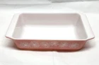 Vintage PYREX 2 Qt PINK DAISY Space Saver Casserole Dish # 575 B *NO LID*
