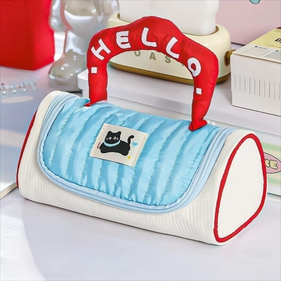 Multifunctional Colorblock Kitten Pencil Case Cat Pencil Pouch  Children - Image 3 of 4