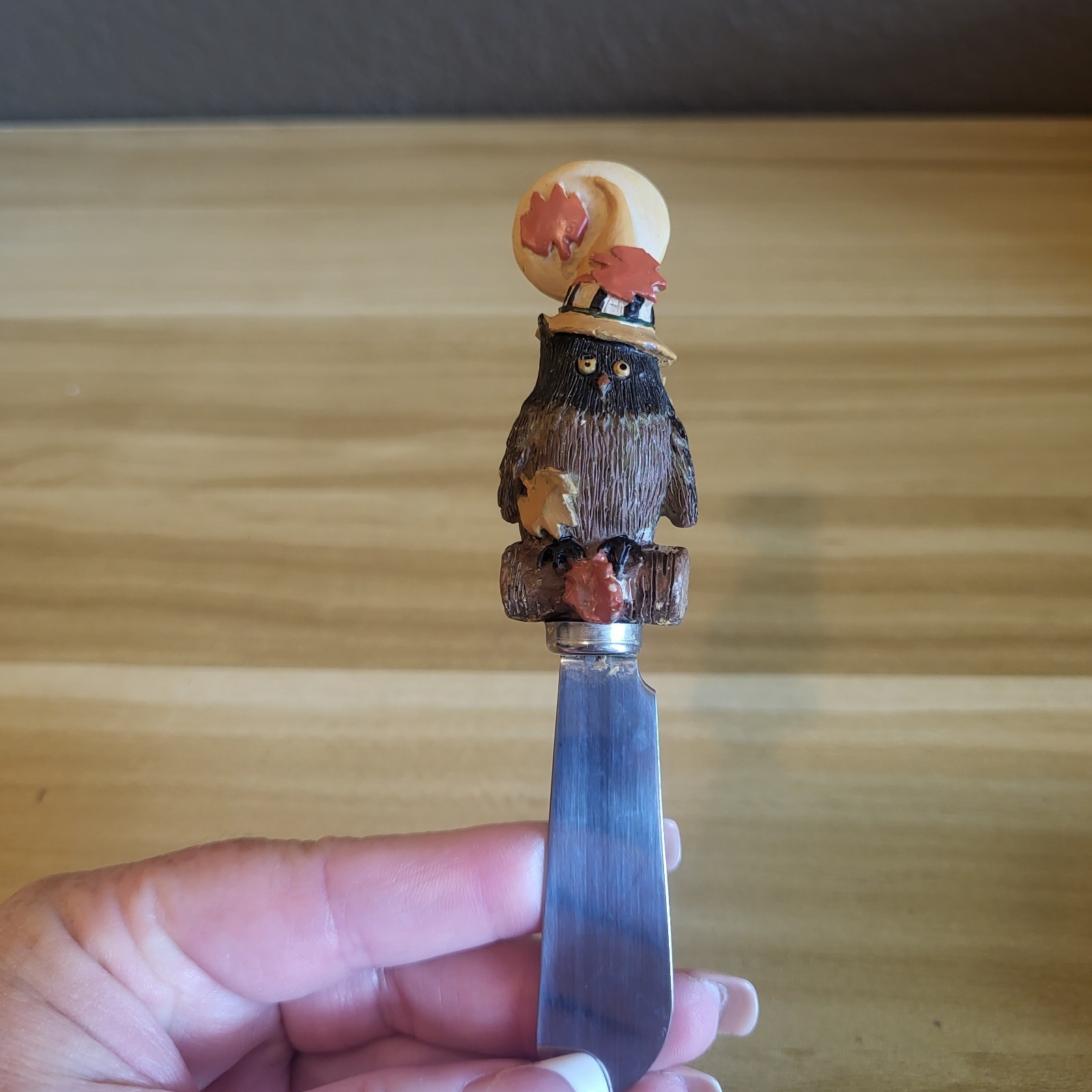 Set Of 6 Boston Warehouse Halloween Cheese Spreader Knives Vintage 