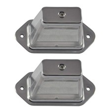 Heavy Duty License Plate 6 Led Light Boat Trailer Rv Truck Atv - Chrome - Qty 2 Heavy Duty License Plate 6 Led Light Boat Trailer Rv Truck Atv - Chrome - Qty 2