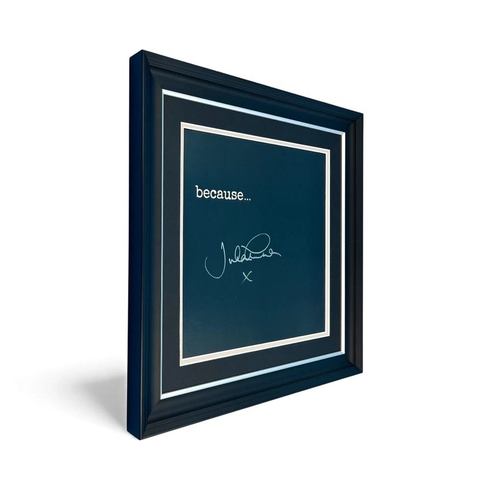 Julian Lennon SIGNED "Because" Framed Album Cover Photo & COA Music Autograph - Image 2 of 4