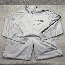 Nike Air Jordan Mens XXL 186465 Jacket 184594 Pants Grey Warmup Tracksuit Set