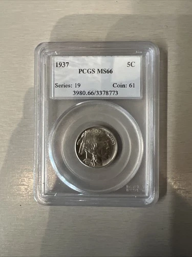1937 5¢ PCGS MS66 BUFFALO NICKEL