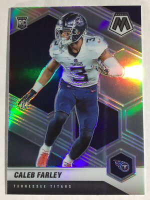 Caleb Farley 2021 Panini Mosaic Rookie #345 Silver Prizm Tennessee Titans  Rc
