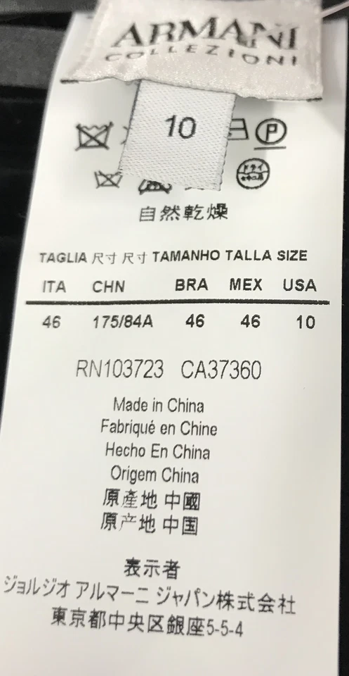 Armani Collezioni Mujer Negro Terciopelo Pierna Recta Pantalones Talla 10 Foto 3 de 3