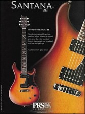 The Revised Santana SE PRS Guitar 2002 ad 8 x 11 Paul Reed Smith advertisement