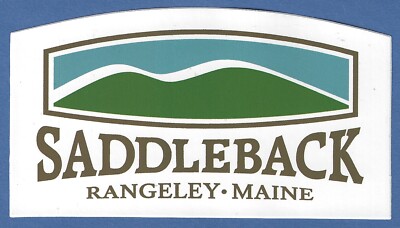 NEW SADDLEBACK MAINE SKI AREA RESORT MOUNTAIN SNOWBOARD STICKER DECAL