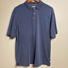 Tommy Bahama Mens Polo Shirt Size L Blue Preppy Golf Resort Casual