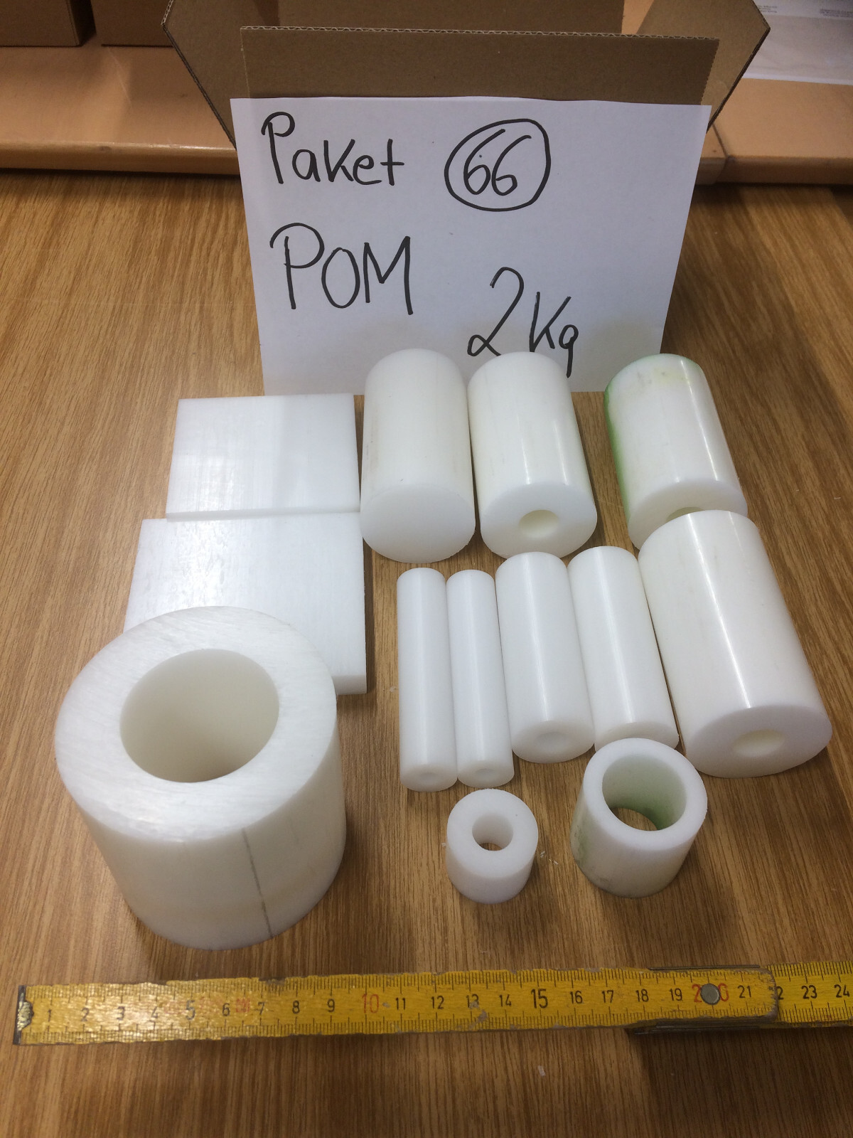 PTFE Teflon Hohlstab Rohr Rundstab D 20-120mm L ab 20mm!! natur weiß  Kunststoff