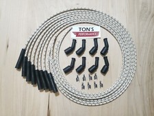 Vintage Cloth Braided Spark Plug Wires Lsx Ls1 Ls Swap Unassembled White Black Vintage Cloth Braided Spark Plug Wires Lsx Ls1 Ls Swap Unassembled White Black