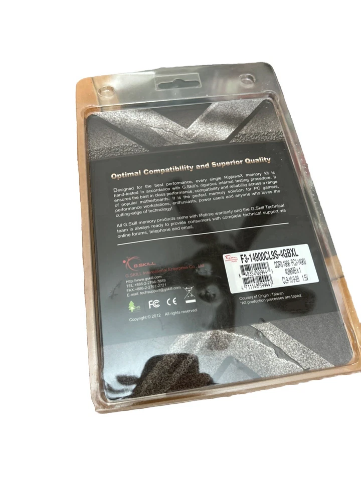 G. SKILL 4 GB UDIMM 1600 MHz PC3-14900 DDR3 Memory (F3-14900CL9S-4GBXL) - Image 2 of 2