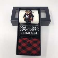 Polo Ralph Lauren Girl's Winter Polo Bear Sock 3-Pck Gift Box Sz 9-11, Shoe 4-10