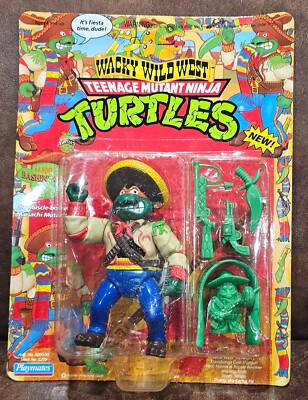 TMNT WACKY WILD WEST ミケランジェロ タートルズ 1992 1992 Playmates Teenage Mutant Ninja Turtles Carded Action Figure