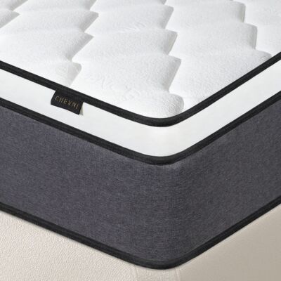 12''/14'' Twin Full Queen King Size Mattress Hybrid Spring Foam White Bed in a Box