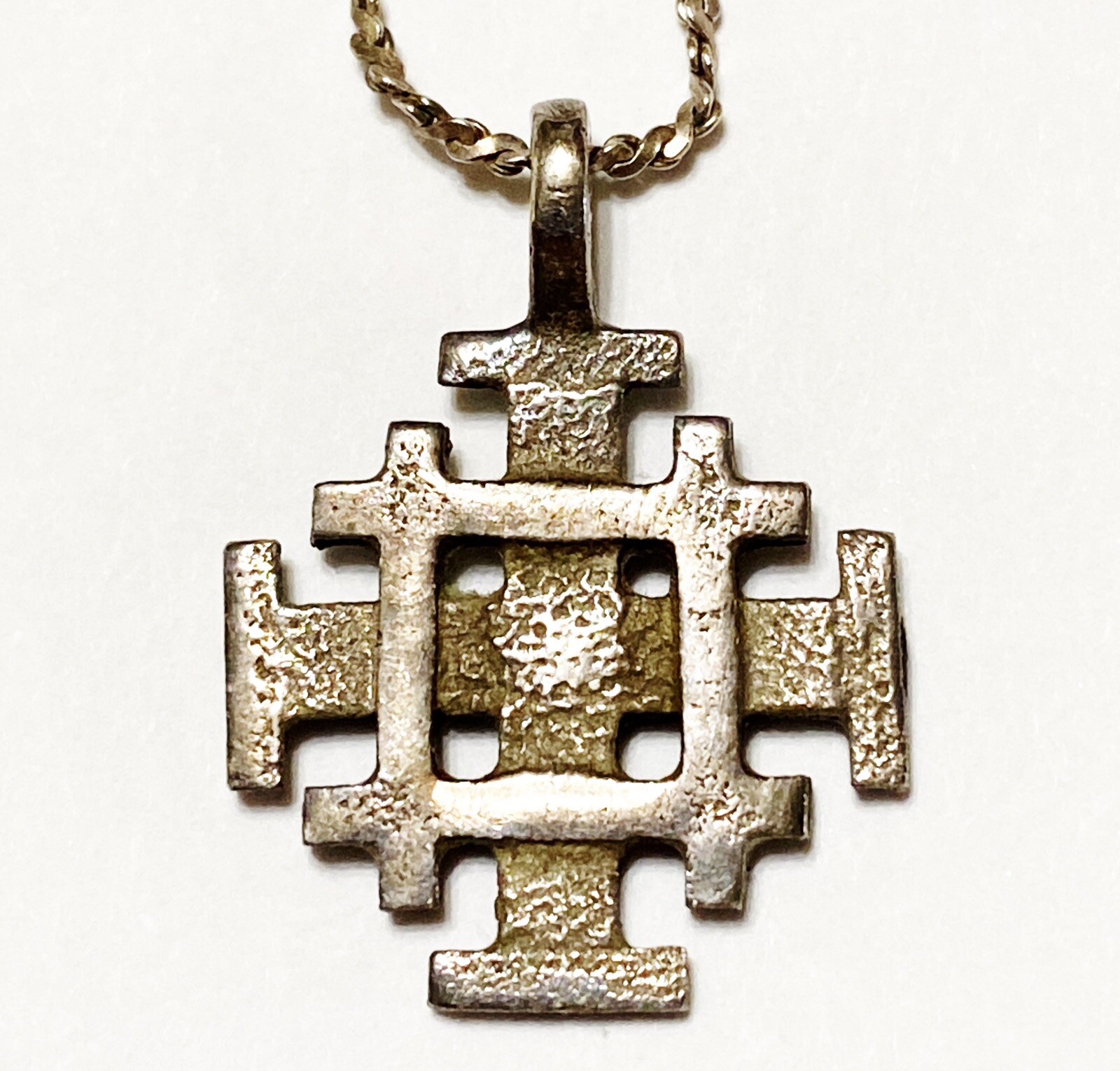 Jerusalem Cross Ring In 925 Sterling Silver — Size 16, Crusader Style 9 thumbnail image