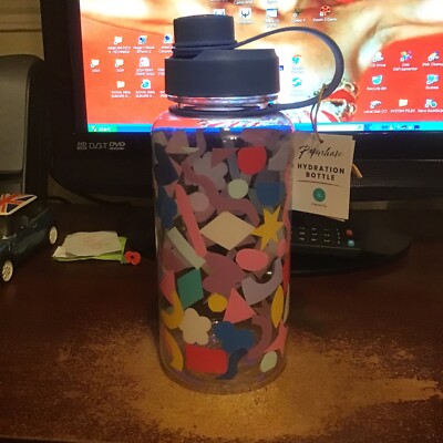 PAPERCHASE 1L BUNTE TRINKFLASCHE GEBURTSTAG WEIHNACHTEN DURST