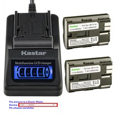 Kastar Battery LCD Quick Charger for OEM Canon BP-511 511A Genuine CB-5L CG-580