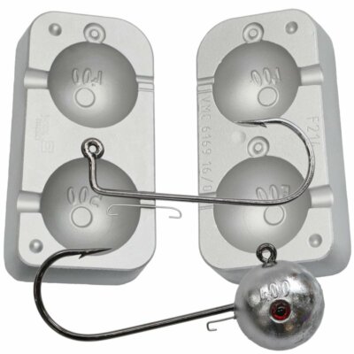 Ball Jigkopf für Köder oder Kunststoff Shads, 400/500g mit Baitclip