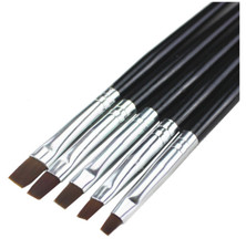 5Pcs Acrylic Nail Art Pen Tips UV Builder Gel Painting Brush Manicure Tool Set