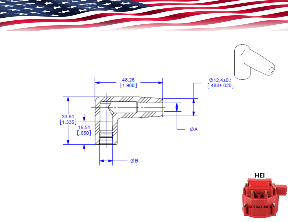 Sbc Plug Wires Moroso 72081 Non-HEI Distributor 90&deg; Spark Plug Boot &amp; Terminal Kit Moroso Spark Plug Wires